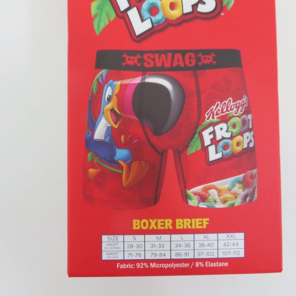 (#N) SWAG Kellogg's Froot Loops Boxer Brief Underwear Red - Picture 6 of 6